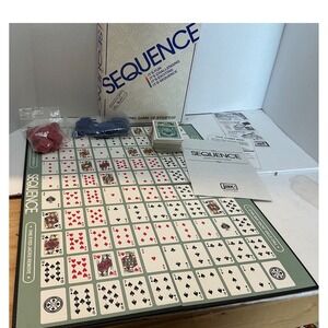 Jax Vintage 1995 Sequence Board Game Strategy Cards Chips Complete Set 8002